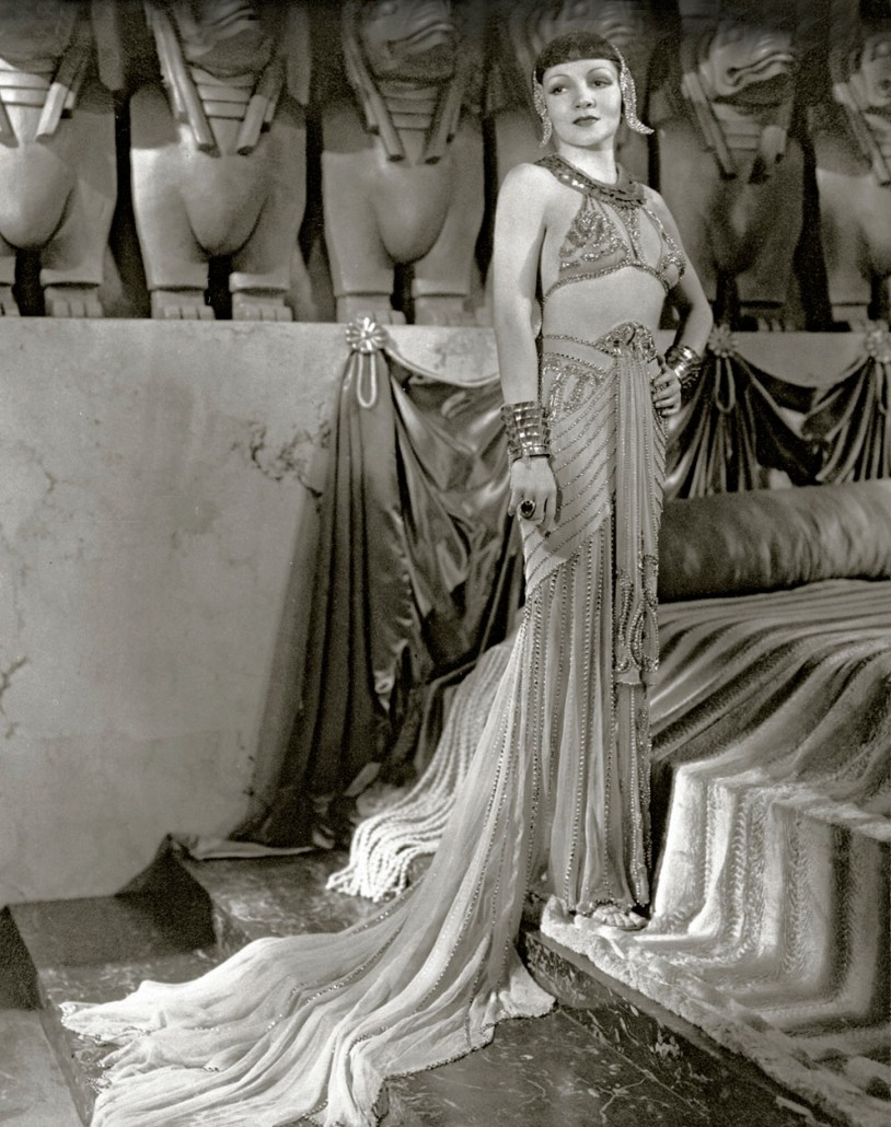 A Ray Jones portrait of Claudette Colbert for Cleopatra (1934) .